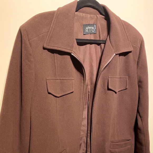 Zip up Brown Jacket XL - Picture 7 of 10